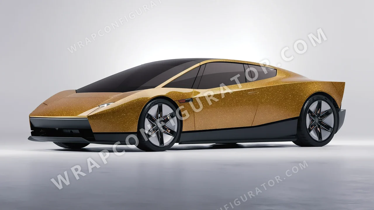 Yellow Tesla Roadster 2026 wrapped in Avery Dennison Amber SW900-221-D