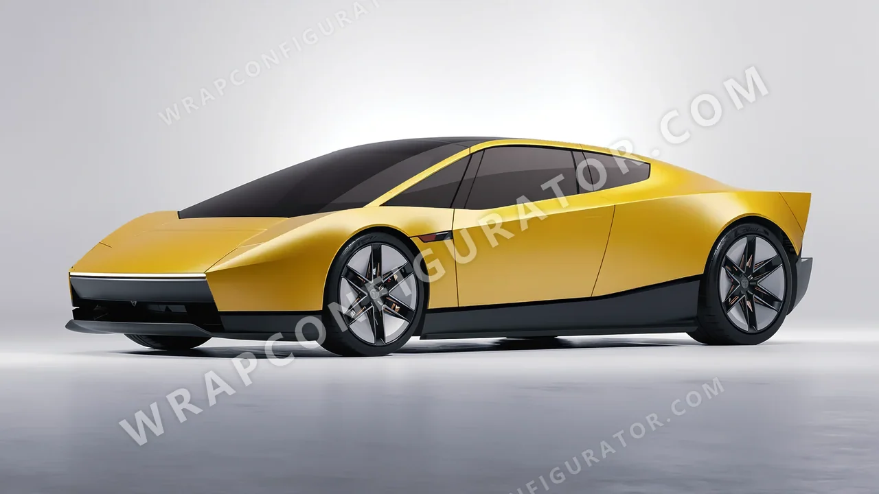 Yellow Tesla Roadster 2026 wrapped in Avery Dennison Yellow SW900-224-O