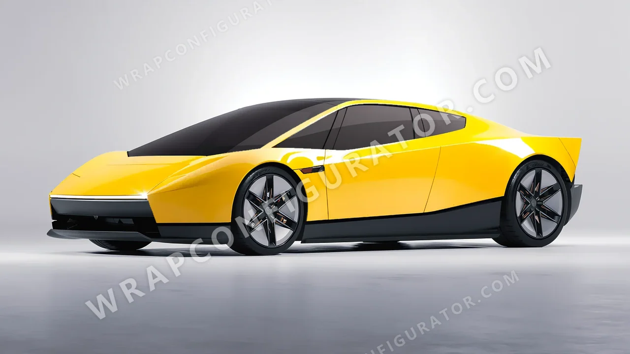 Yellow Tesla Roadster 2026 wrapped in Inozetek Dynamic PPF Sunflower Yellow DPPF921