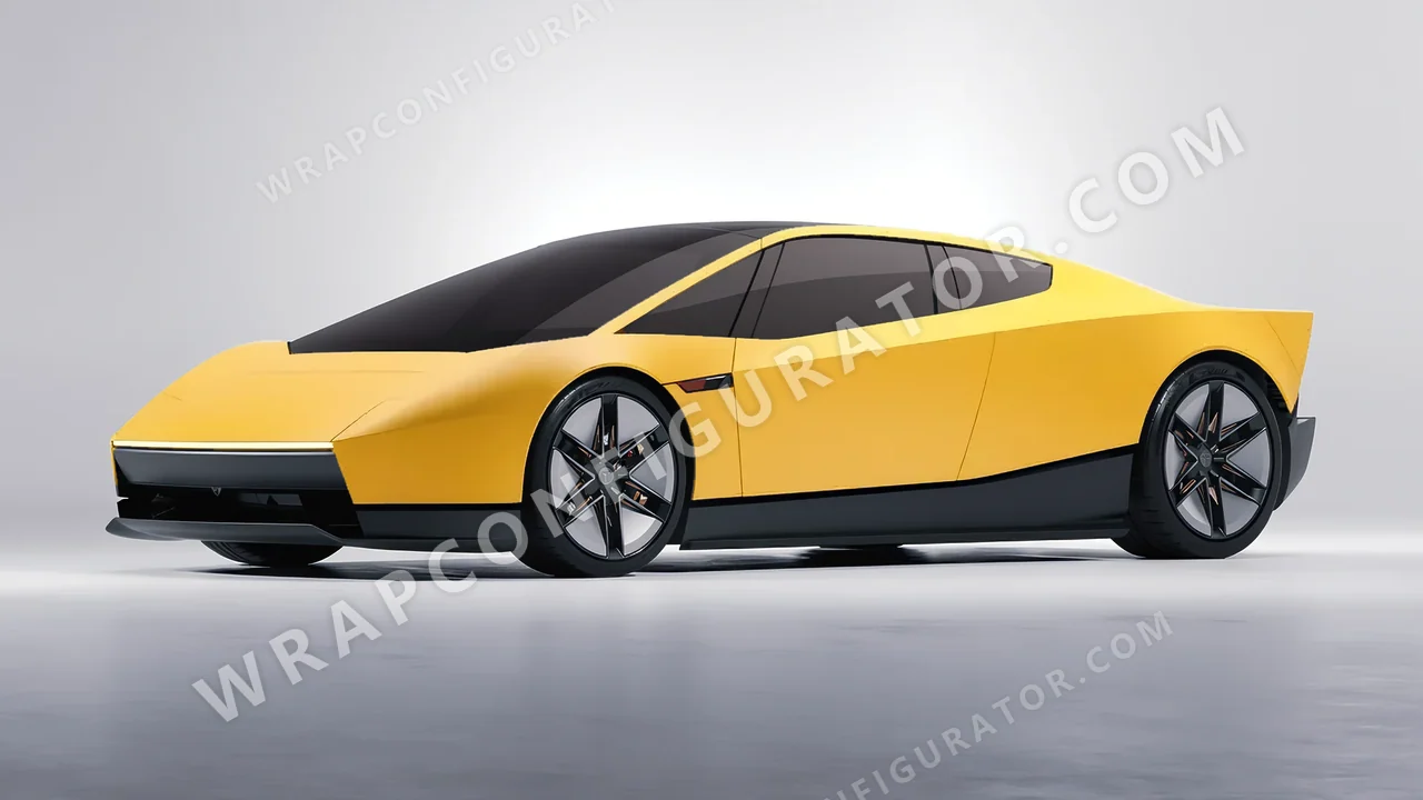 Yellow Tesla Roadster 2026 wrapped in ORACAL Maize Yellow 970RA-209M