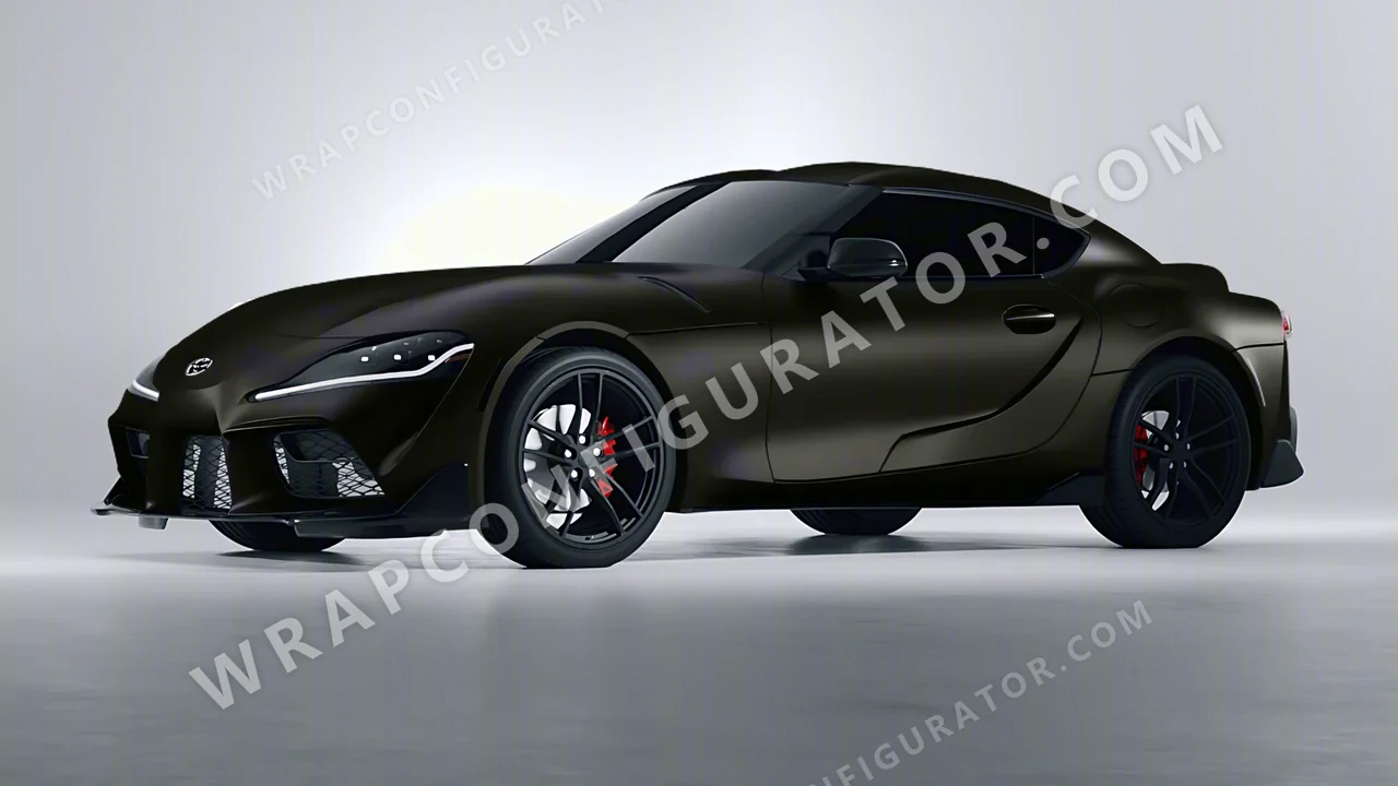 Black Toyota Supra GR 2020 wrapped in 3M Dead Matte Black DM12
