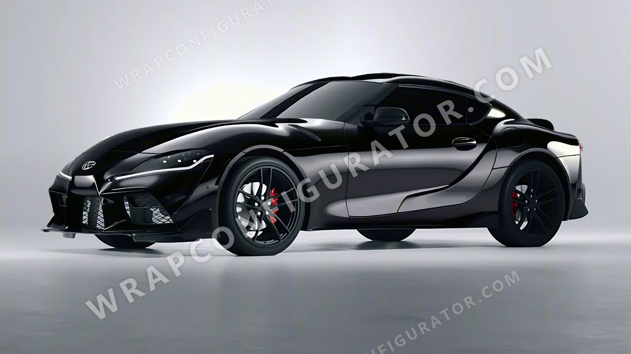 Black Toyota Supra GR 2020 wrapped in 3M Gloss Black Metallic G212