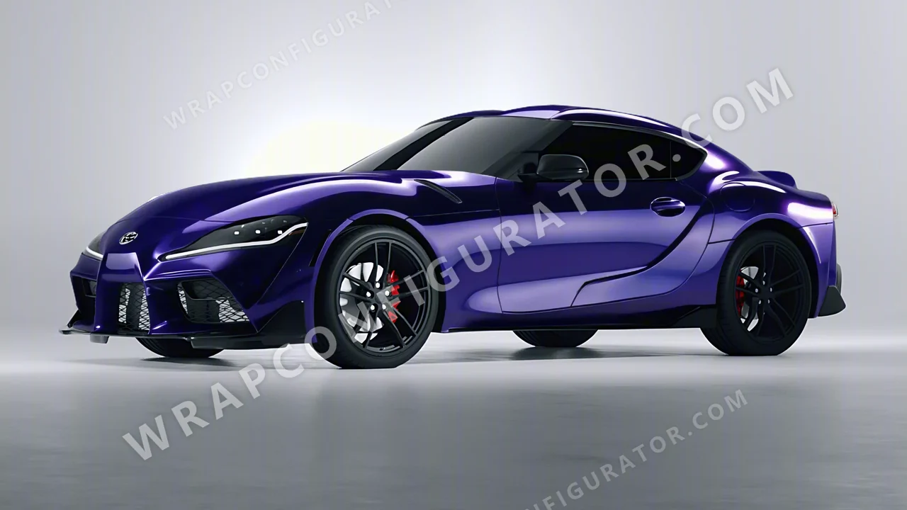 Black Toyota Supra GR 2020 wrapped in 3M Gloss Wicked GP298