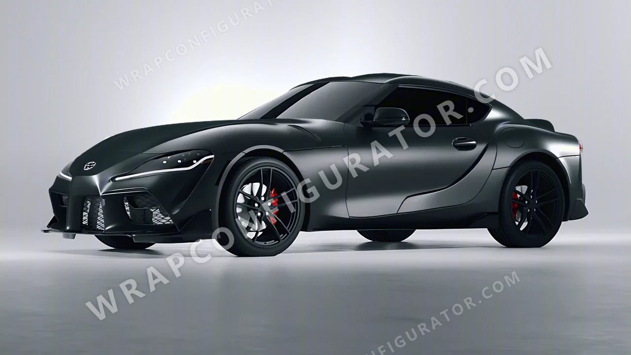Black Toyota Supra GR 2020 wrapped in Avery Dennison Black SW900-190-O