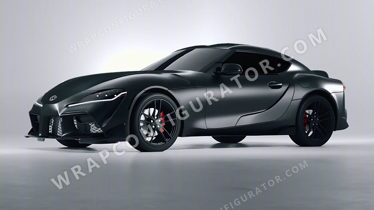 Black Toyota Supra GR 2020 wrapped in Avery Dennison Black SW900-192-M