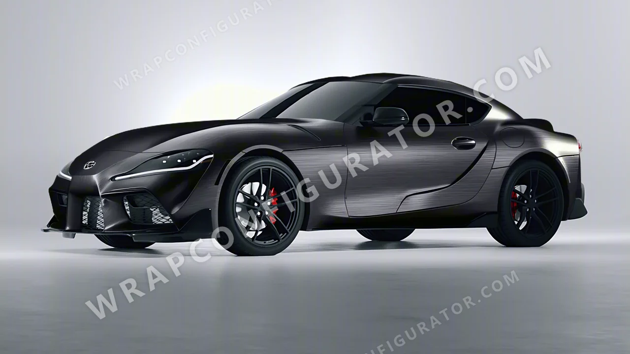 Black Toyota Supra GR 2020 wrapped in Avery Dennison Brushed Black SW900-193-X