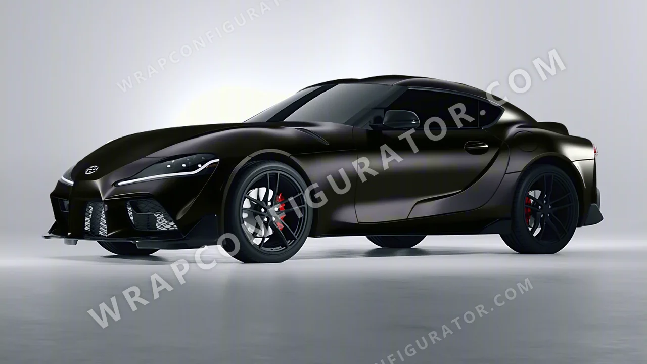 Black Toyota Supra GR 2020 wrapped in Avery Dennison Mystery Black SW900-184-M
