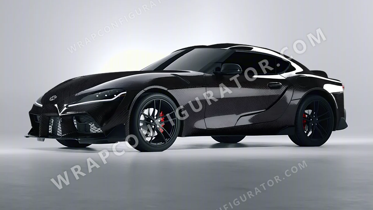 Black Toyota Supra GR 2020 wrapped in Colourshield PPF by HyperPro Black 6D01B-P