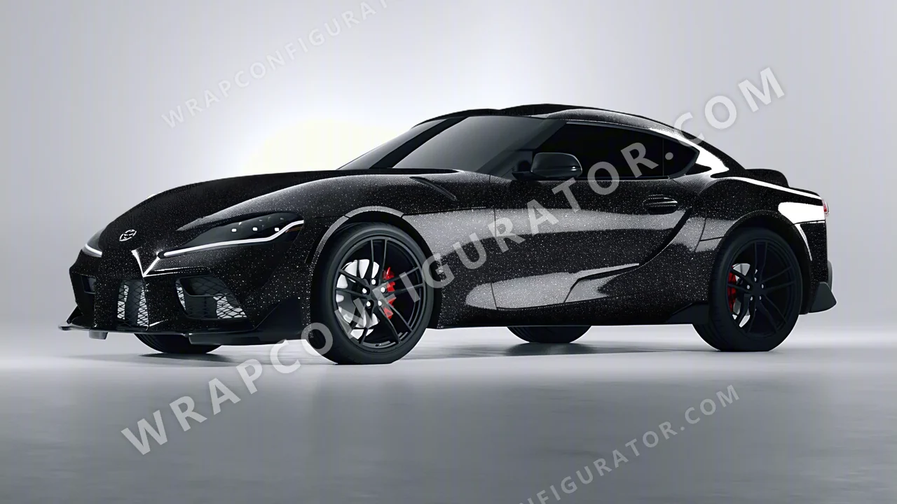 Black Toyota Supra GR 2020 wrapped in Colourshield PPF by HyperPro Black MDF01-P