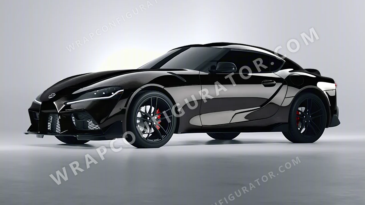 Black Toyota Supra GR 2020 wrapped in Inozetek Dynamic PPF Perfect Black DPPF908