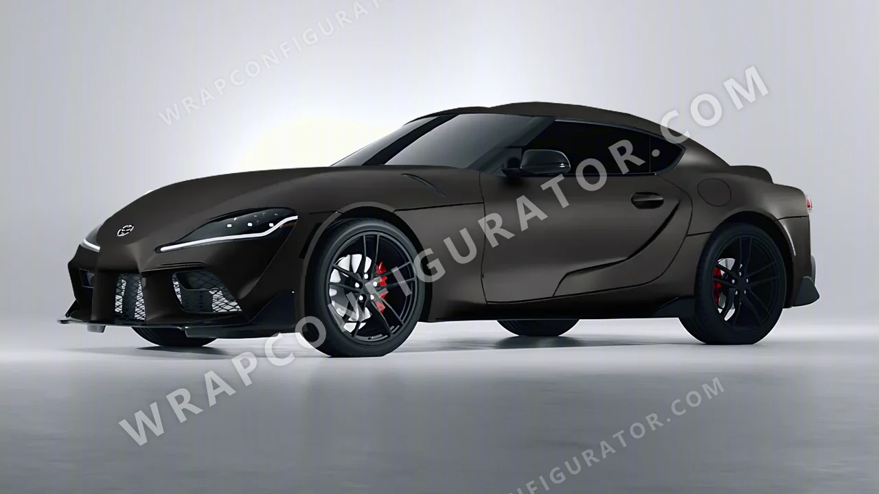 Black Toyota Supra GR 2020 wrapped in KPMF Absolute Matt Perfect Black K75810