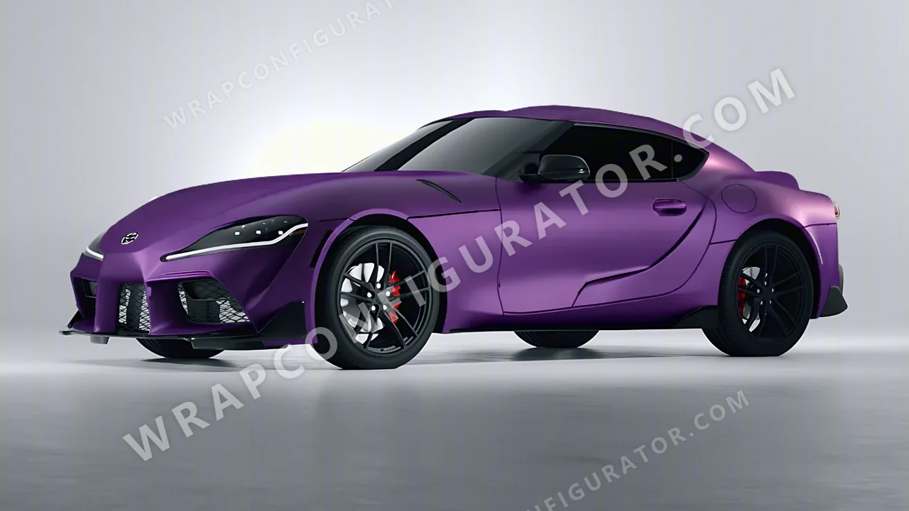 Black Toyota Supra GR 2020 wrapped in KPMF Matt Purple Black Iridescent K75565