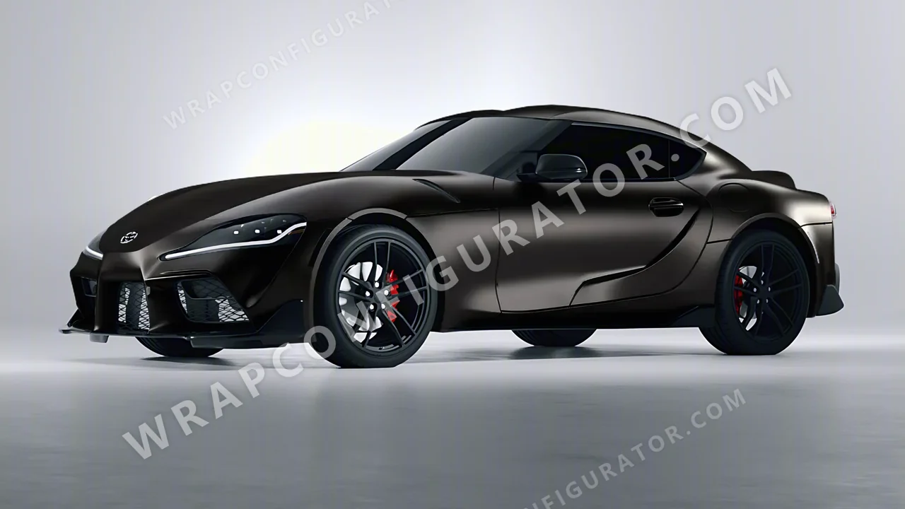 Black Toyota Supra GR 2020 wrapped in KPMF Perfect Black K75530