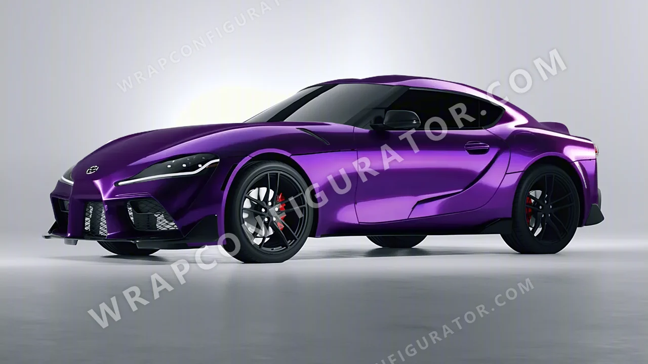 Black Toyota Supra GR 2020 wrapped in KPMF Purple Black Iridescent K75465