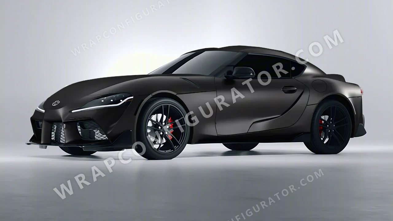 Black Toyota Supra GR 2020 wrapped in ORACAL Black 970RA-070M
