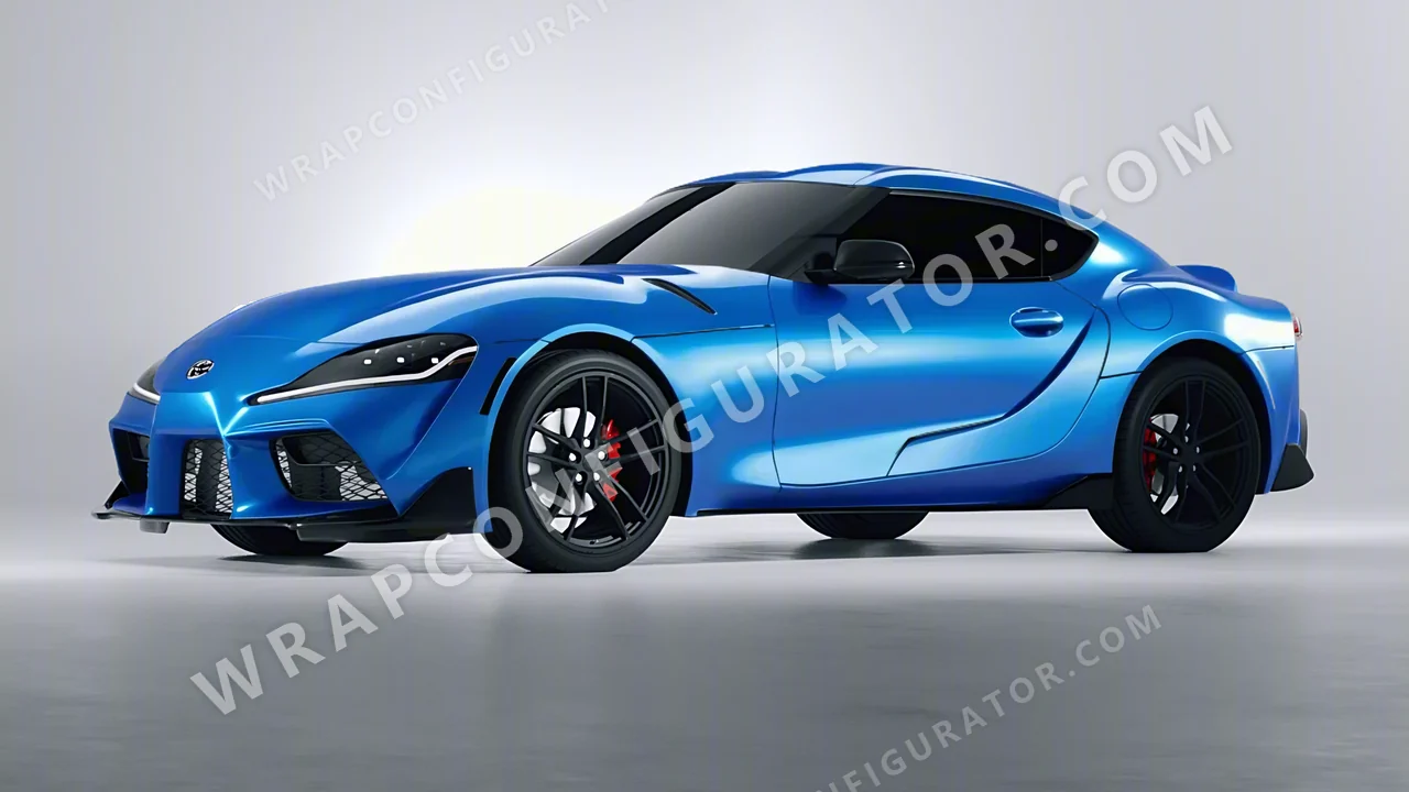 Blue Toyota Supra GR 2020 wrapped in 3M Gloss Blue Fire G337