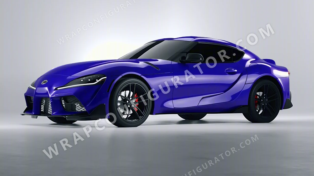 Blue Toyota Supra GR 2020 wrapped in 3M Gloss Blue Raspberry G378