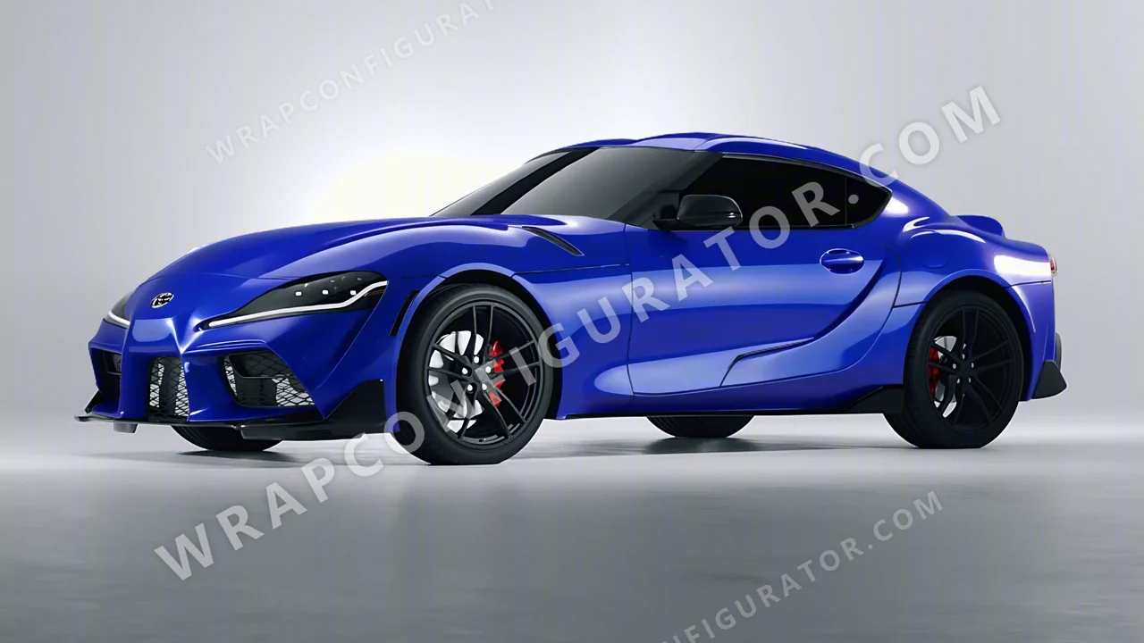 Blue Toyota Supra GR 2020 wrapped in 3M Gloss Cosmic Blue G377