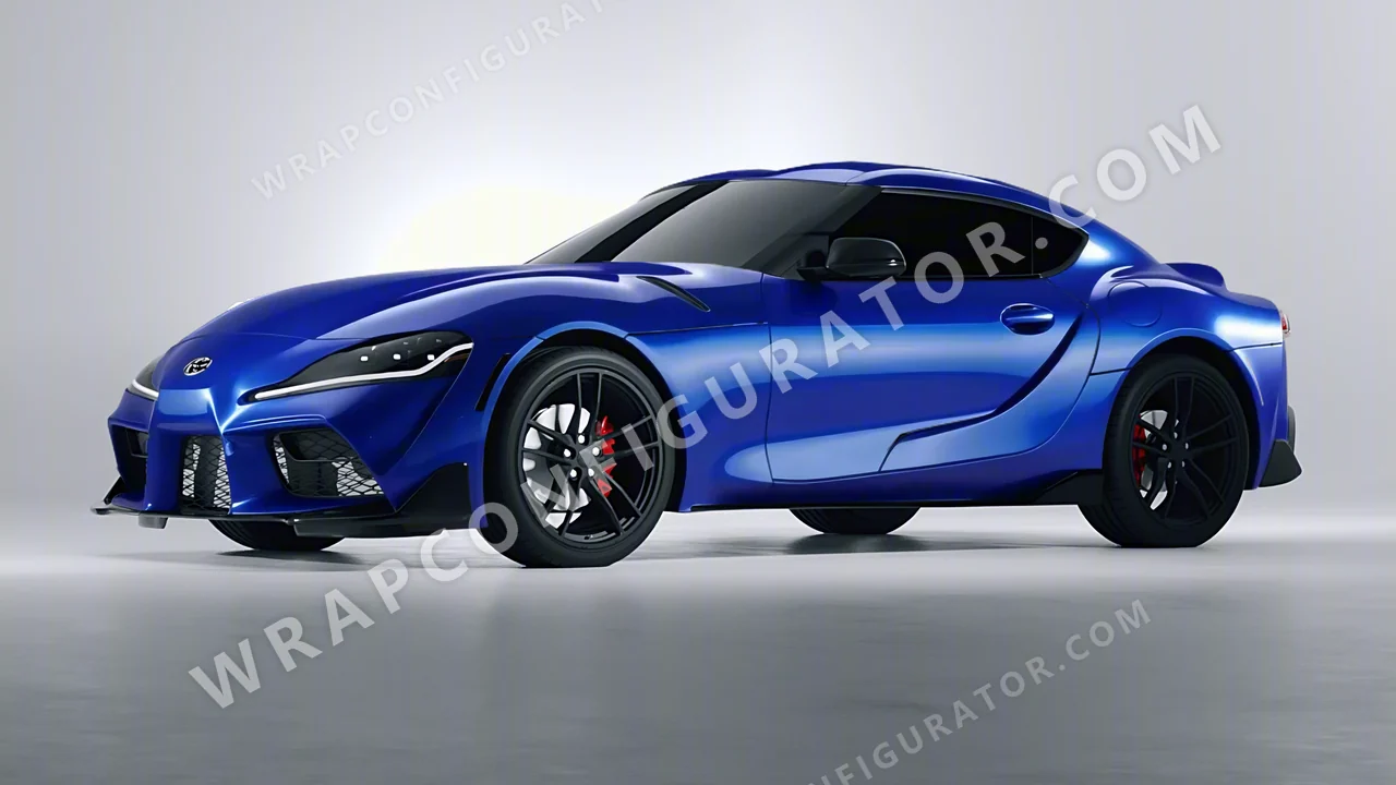 Blue Toyota Supra GR 2020 wrapped in 3M Gloss Deep Blue Metallic G217