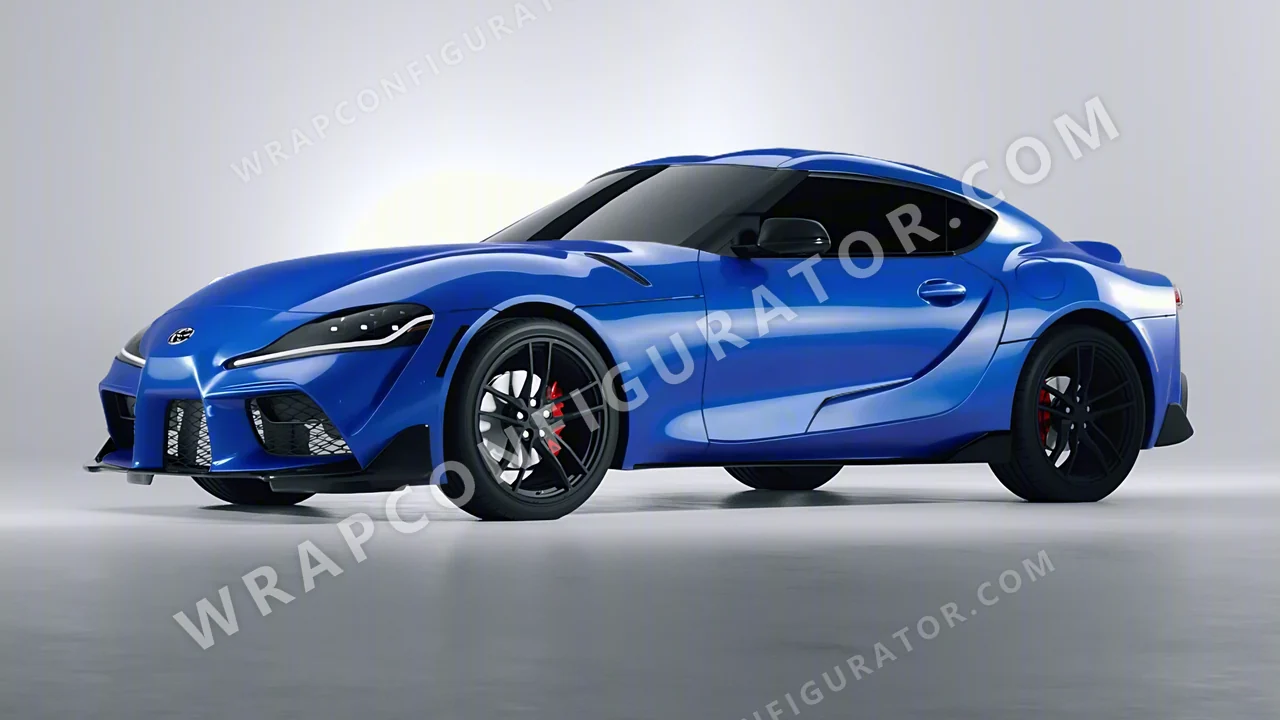 Blue Toyota Supra GR 2020 wrapped in 3M Gloss Intense Blue G47