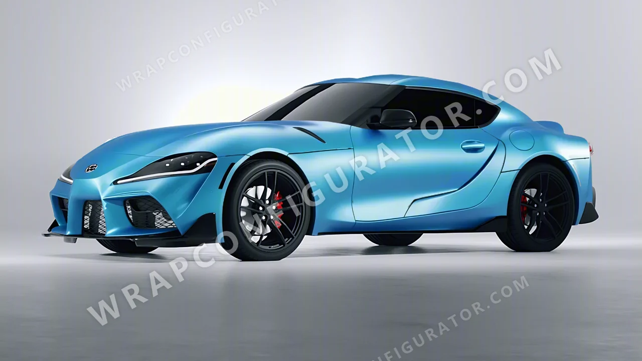 Blue Toyota Supra GR 2020 wrapped in 3M Satin Ocean Shimmer S327