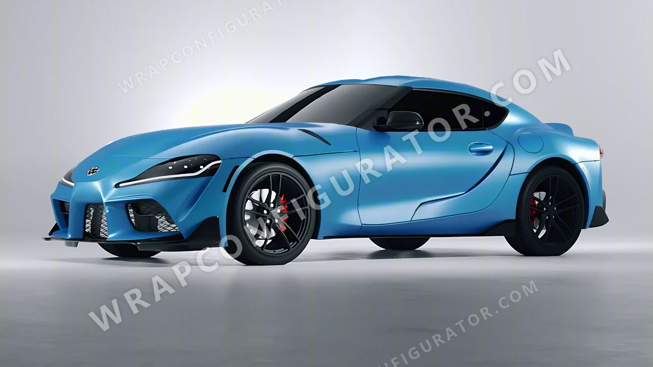 Blue Toyota Supra GR 2020 wrapped in Avery Dennison Park Avenue Blue SW900-703-O