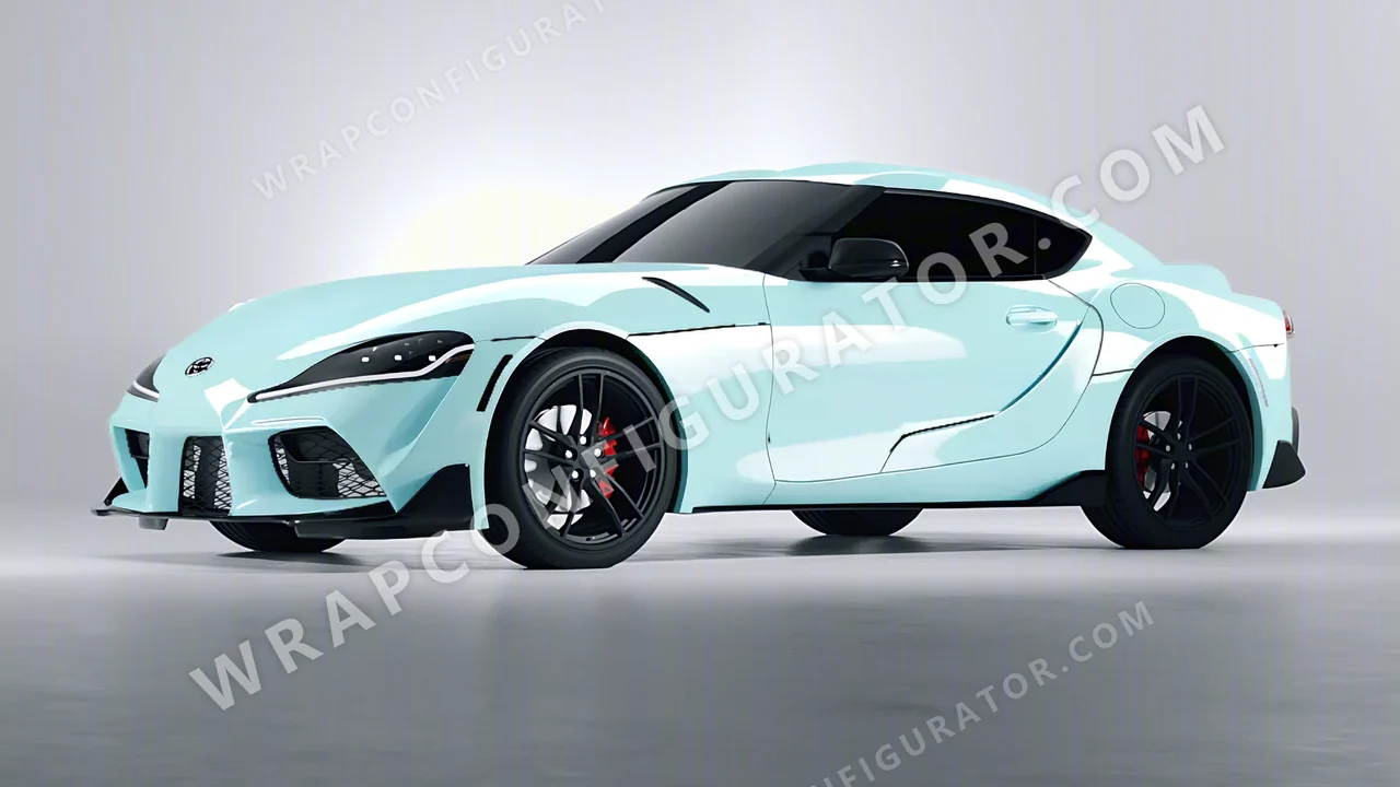 Blue Toyota Supra GR 2020 wrapped in Colourshield PPF by HyperPro Baby Blue HGF29-P