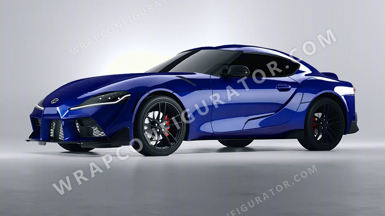Blue Toyota Supra GR 2020 wrapped in Colourshield PPF by HyperPro Berry Blue HGM57-P