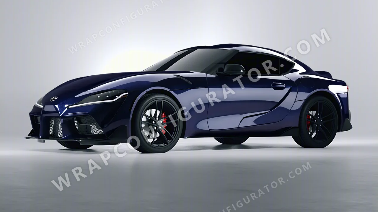 Blue Toyota Supra GR 2020 wrapped in Colourshield PPF by HyperPro Cobalt Blue GAF46-P