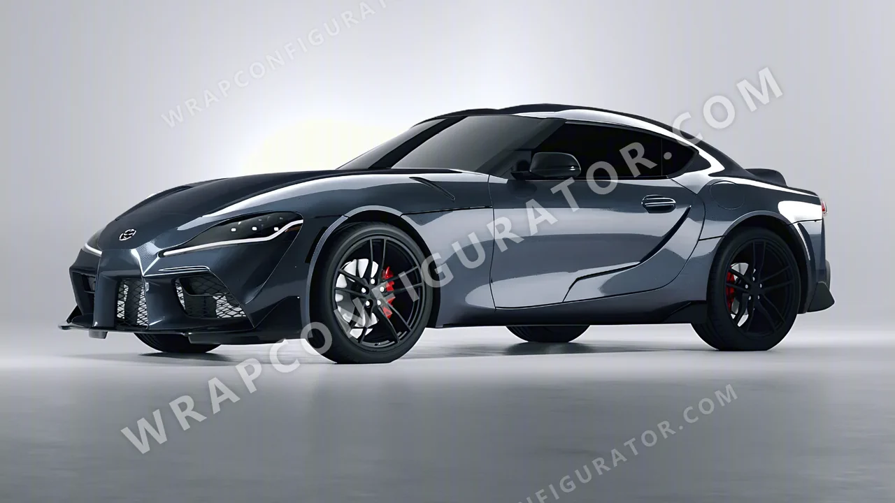 Blue Toyota Supra GR 2020 wrapped in Colourshield PPF by HyperPro Gray Blue GAF38-P