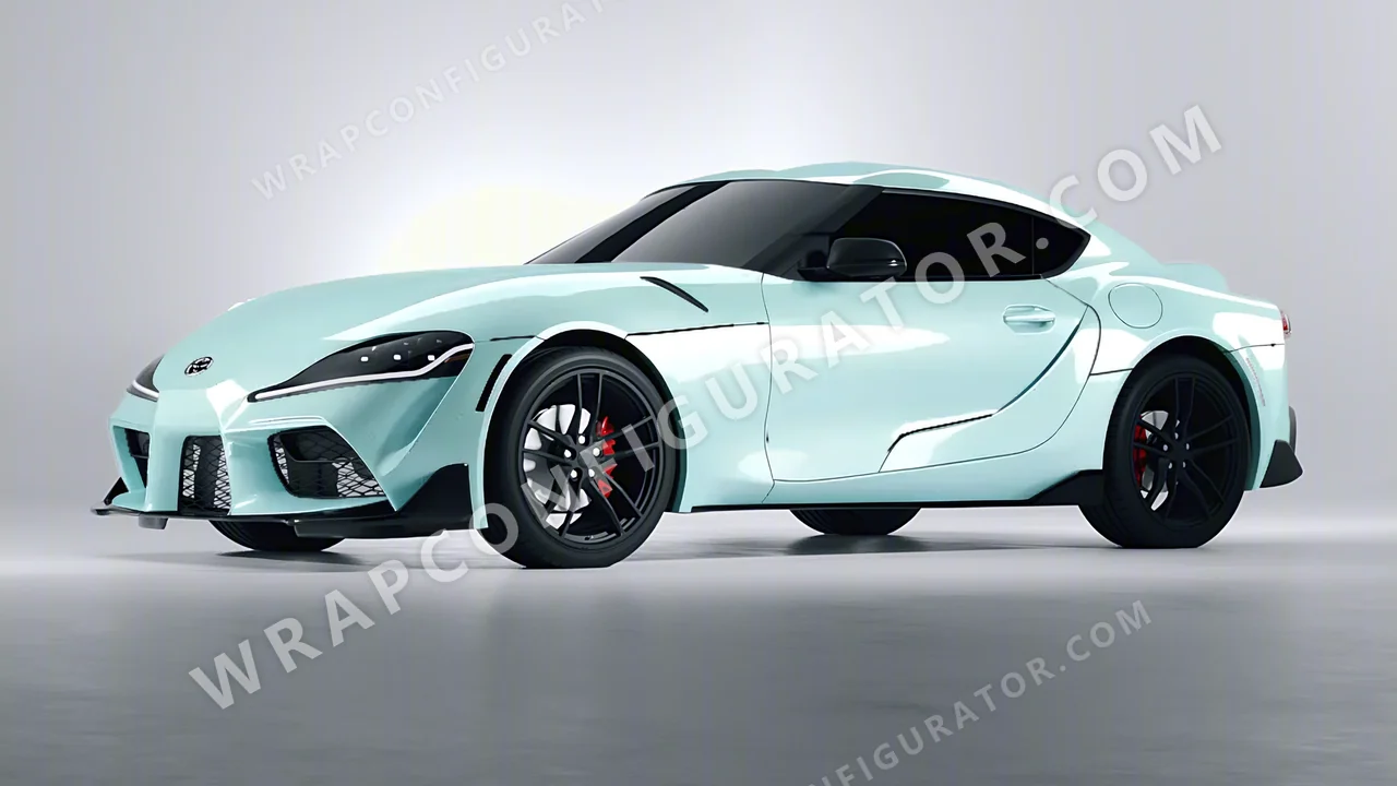 Blue Toyota Supra GR 2020 wrapped in Colourshield PPF by HyperPro Ice Blue GAF49-P