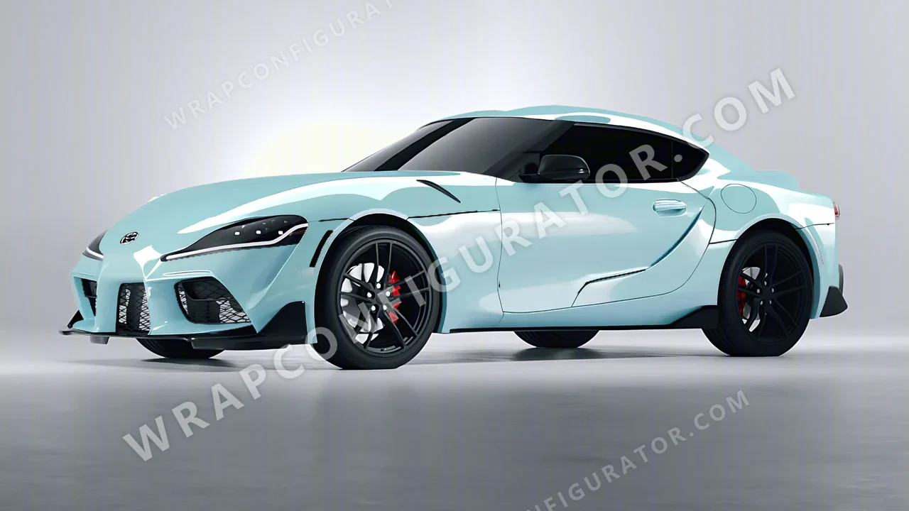 Blue Toyota Supra GR 2020 wrapped in Colourshield PPF by HyperPro Light Blue HGF69-P