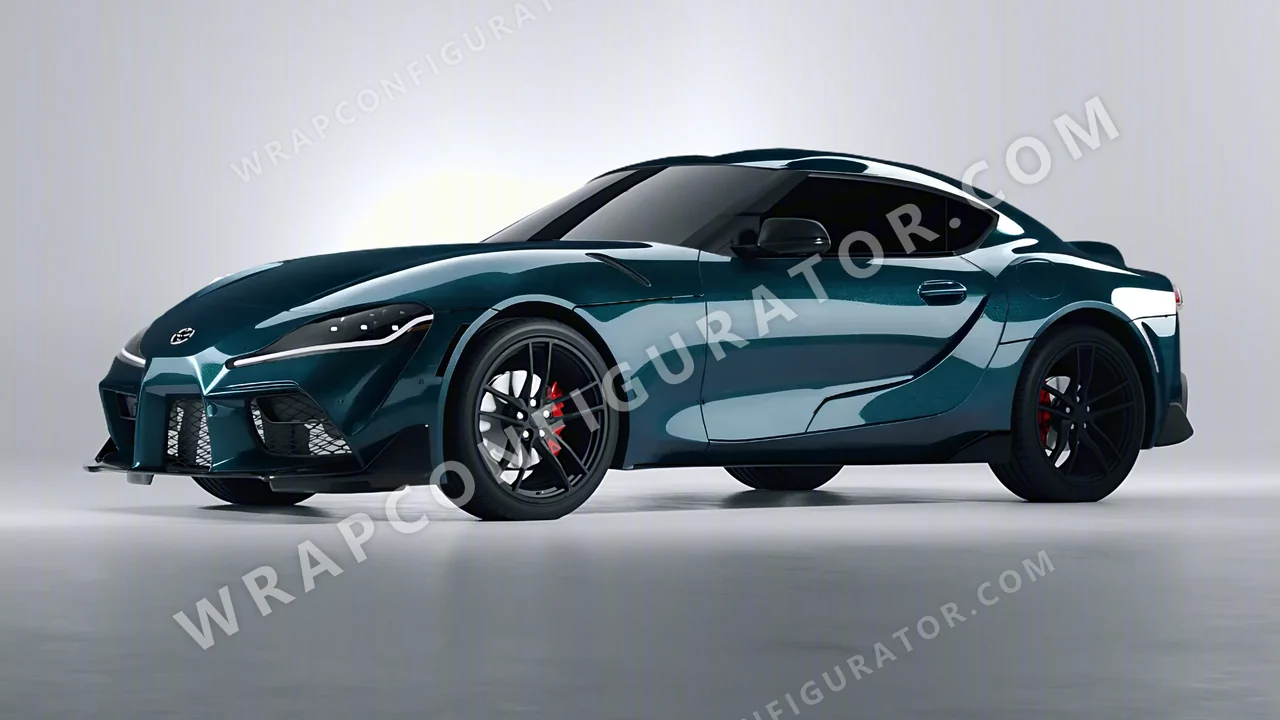 Blue Toyota Supra GR 2020 wrapped in Colourshield PPF by HyperPro Peacock Blue GAF40-P