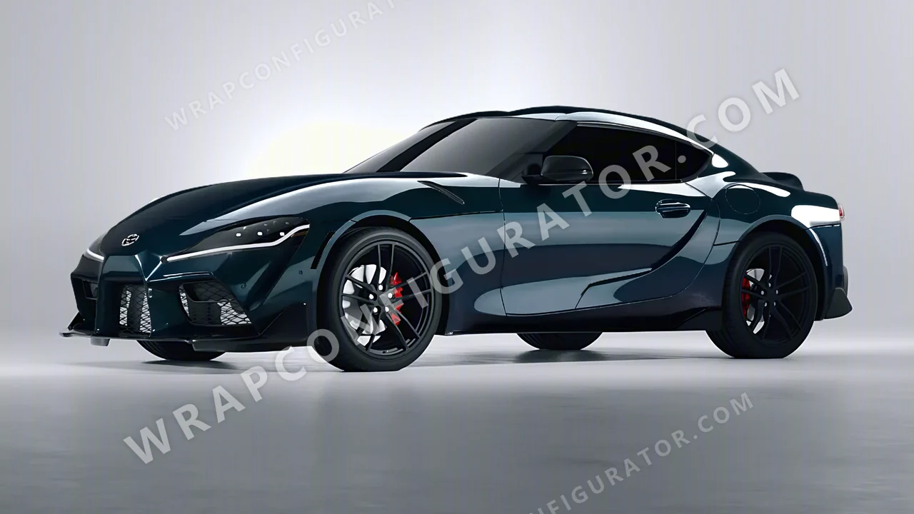 Blue Toyota Supra GR 2020 wrapped in Colourshield PPF by HyperPro Petrol Blue HGF108-P