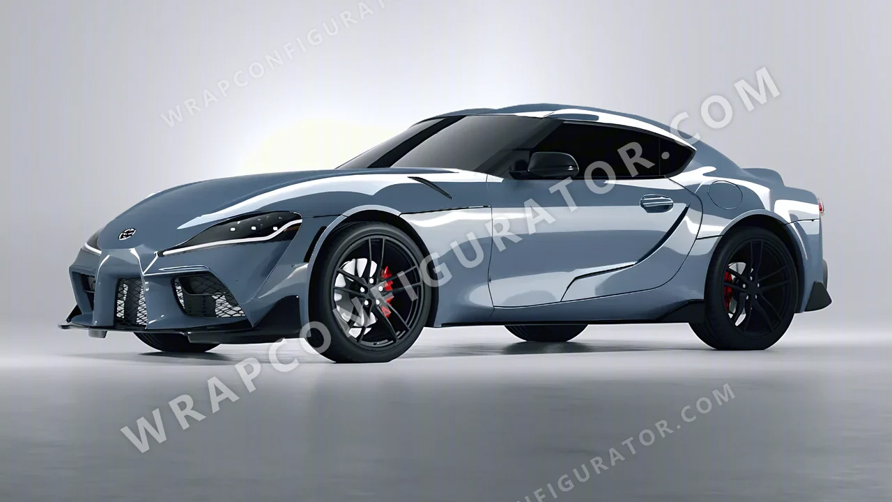 Blue Toyota Supra GR 2020 wrapped in Colourshield PPF by HyperPro Smoky Blue HGF24-P
