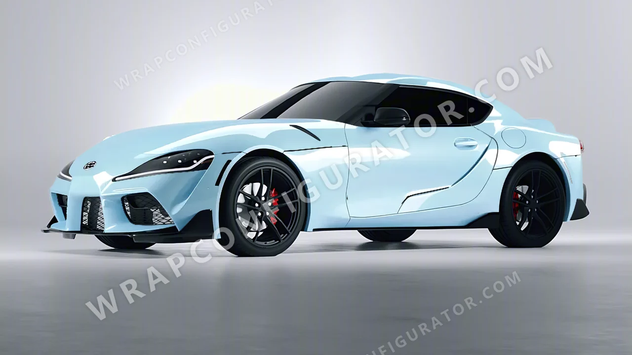 Blue Toyota Supra GR 2020 wrapped in Inozetek Dynamic PPF Blue DPPF937