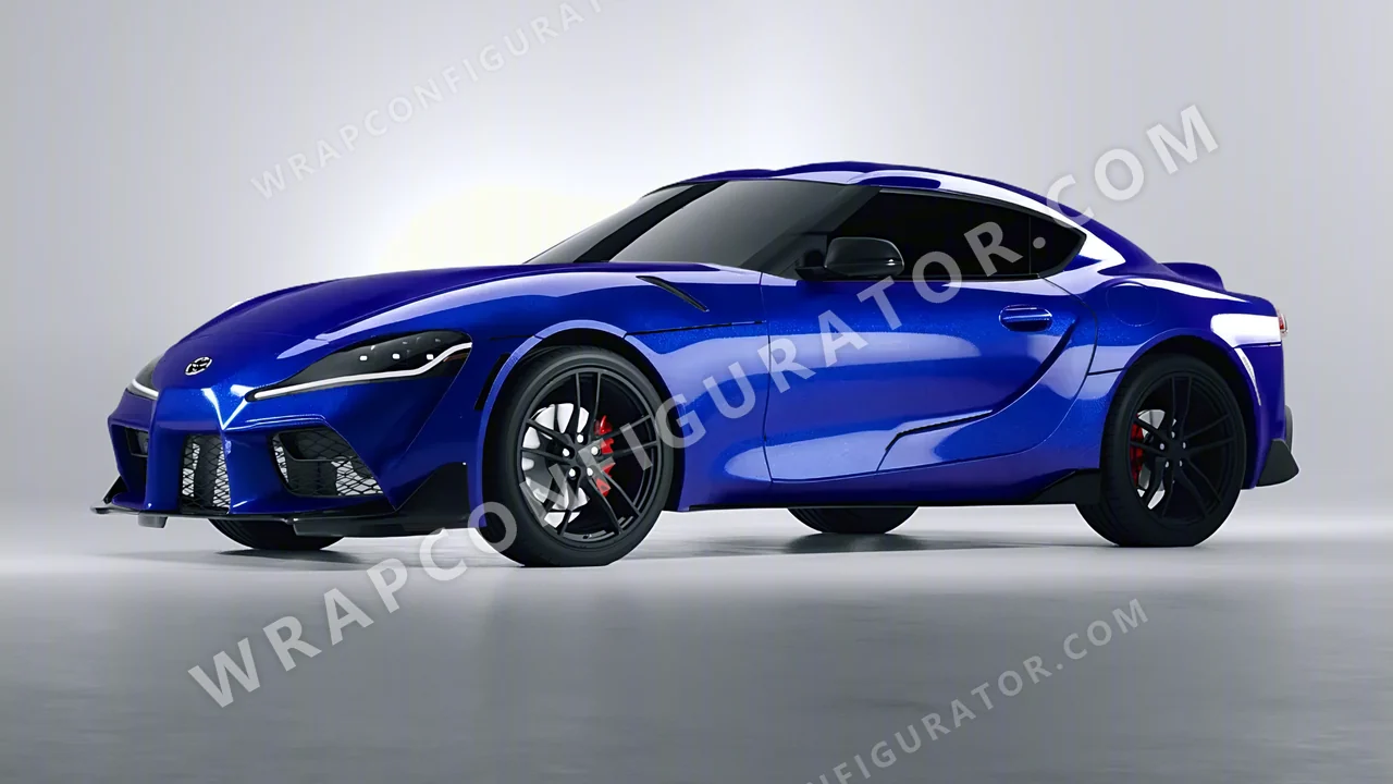 Blue Toyota Supra GR 2020 wrapped in Inozetek Dynamic PPF Royal Blue DPPF712