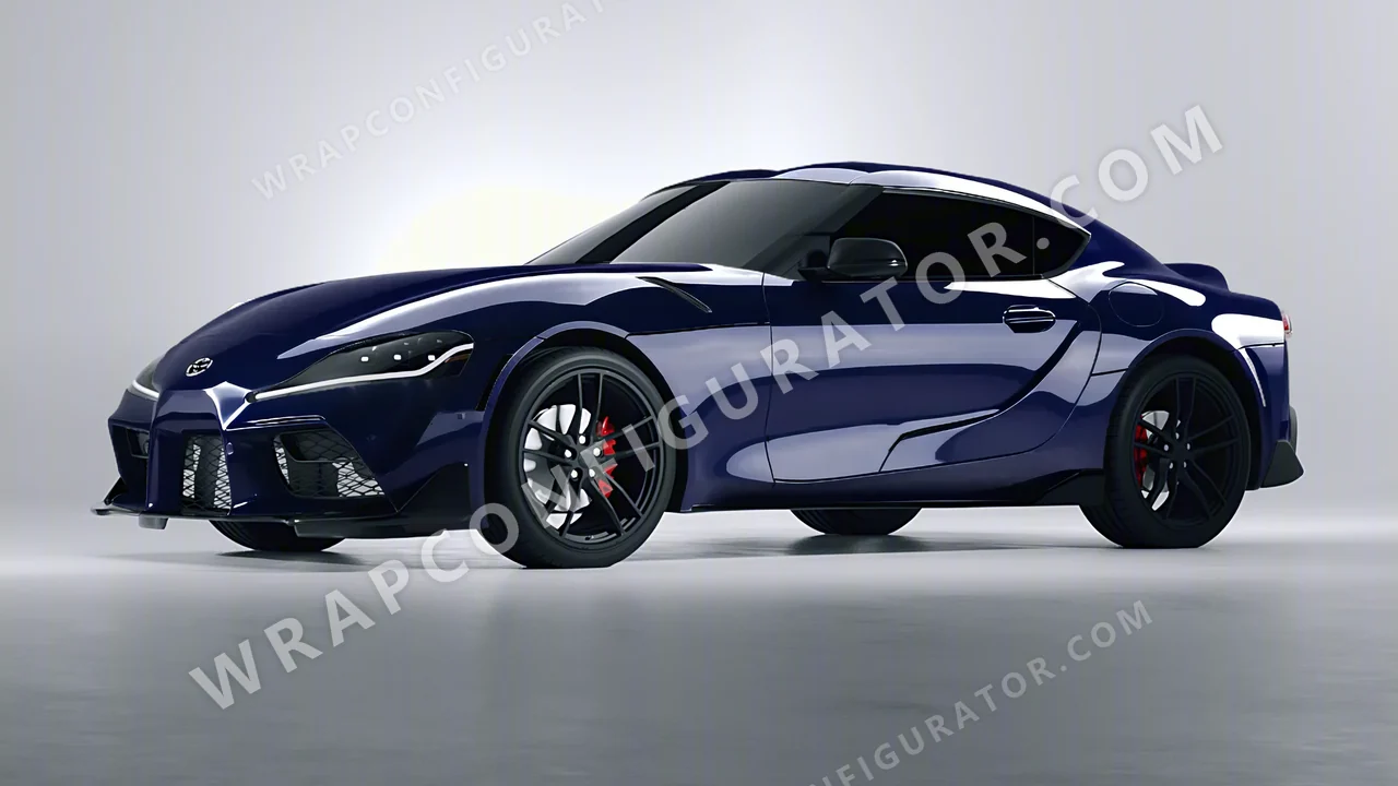 Blue Toyota Supra GR 2020 wrapped in Inozetek Dynamic PPF SQ Navy SQ102NV