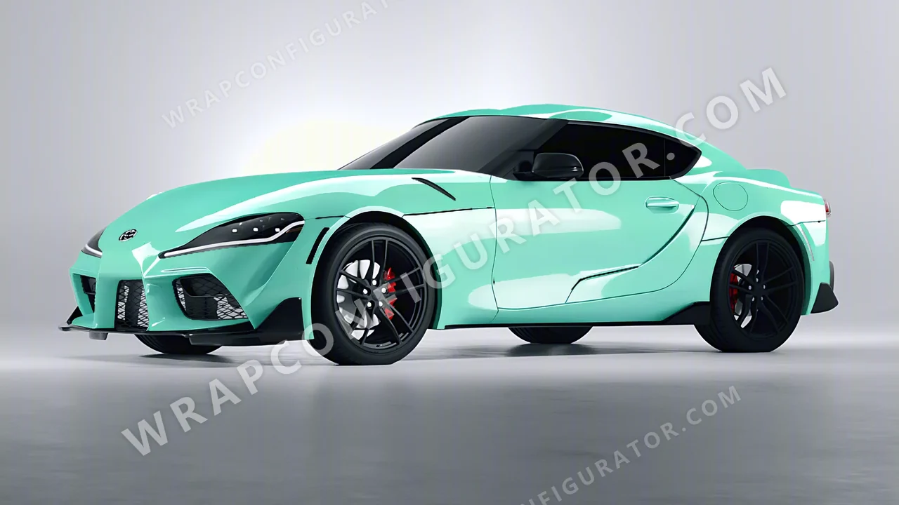 Blue Toyota Supra GR 2020 wrapped in Inozetek Dynamic PPF Tiffany Blue DPPF935
