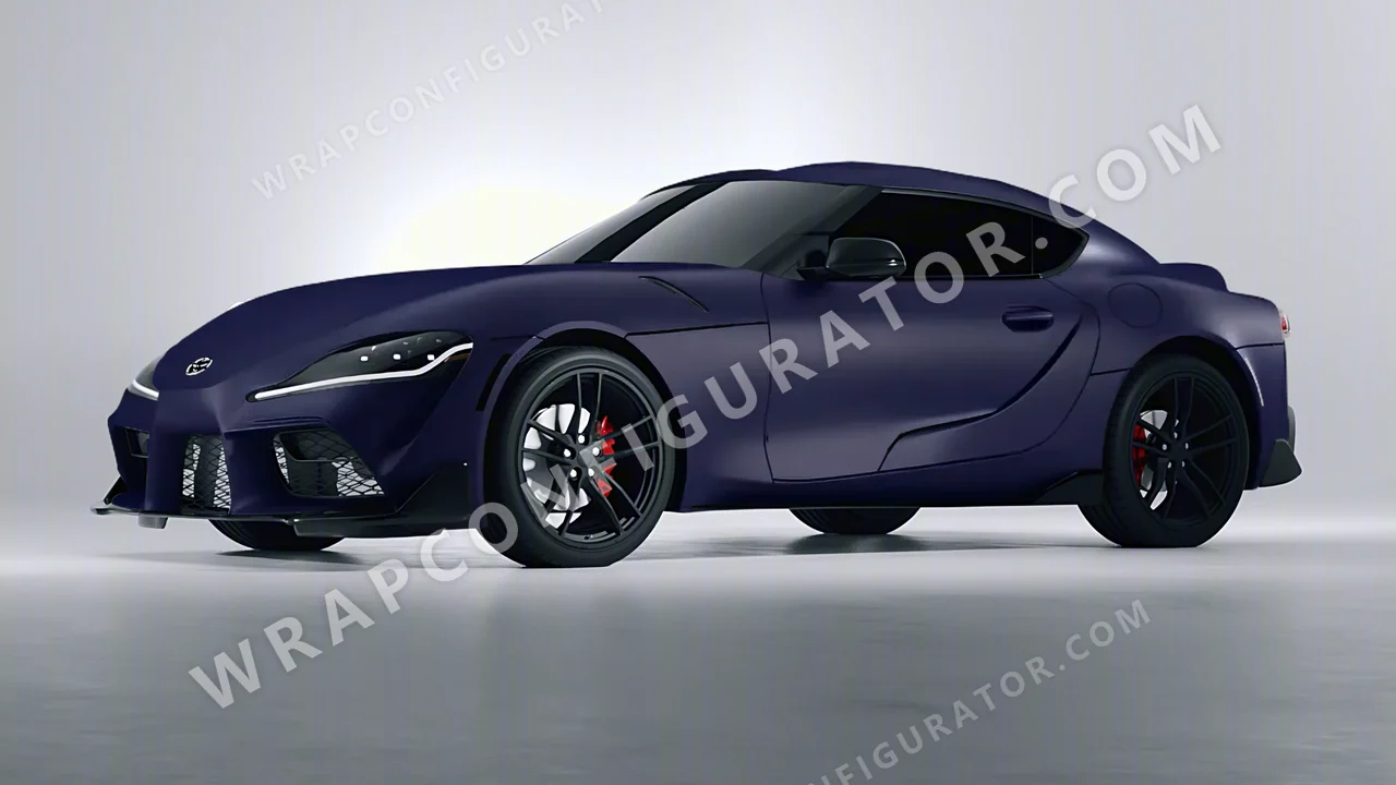 Blue Toyota Supra GR 2020 wrapped in KPMF Matt Tempest Blue K75513