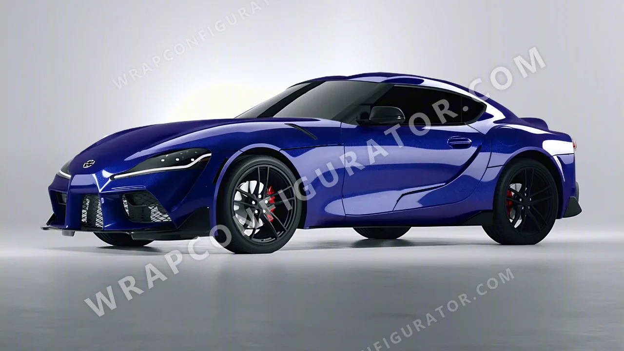 Blue Toyota Supra GR 2020 wrapped in KPMF Opulent Indigo K75452