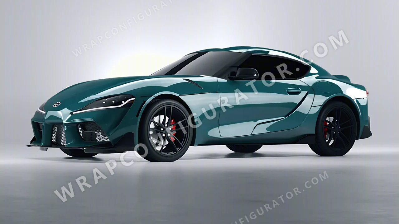 Blue Toyota Supra GR 2020 wrapped in KPMF Tidal Teal K75413