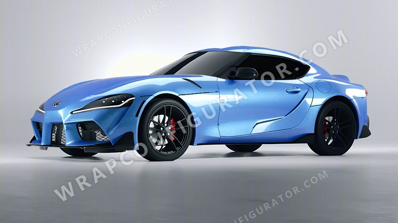 Blue Toyota Supra GR 2020 wrapped in ORACAL Azure 970RA-197G