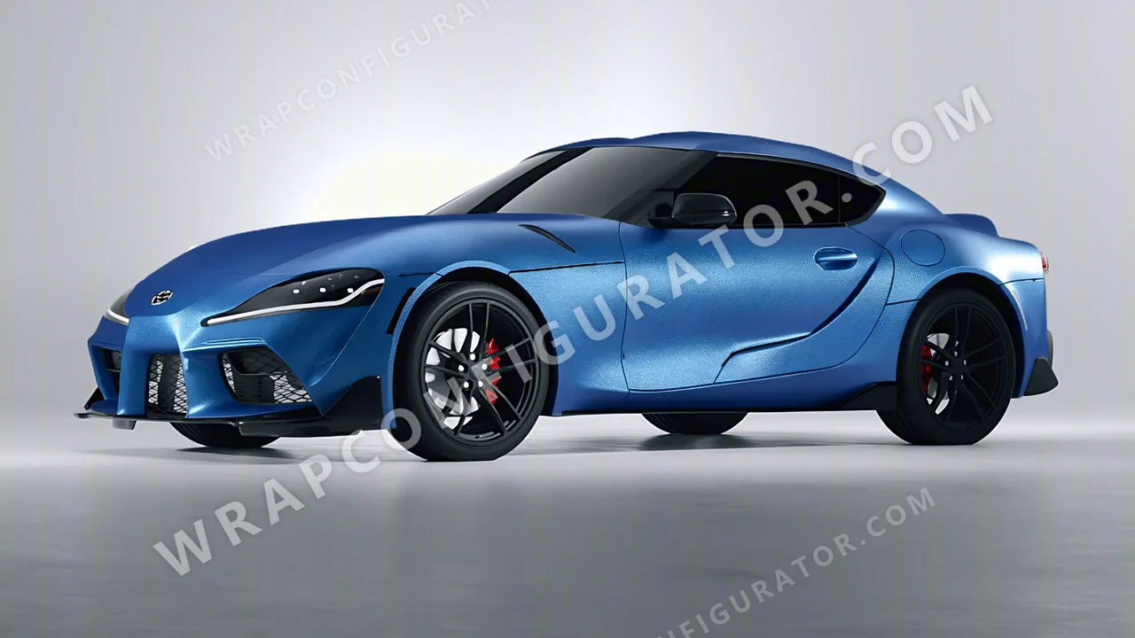 Blue Toyota Supra GR 2020 wrapped in ORACAL Azure 970RA-197M