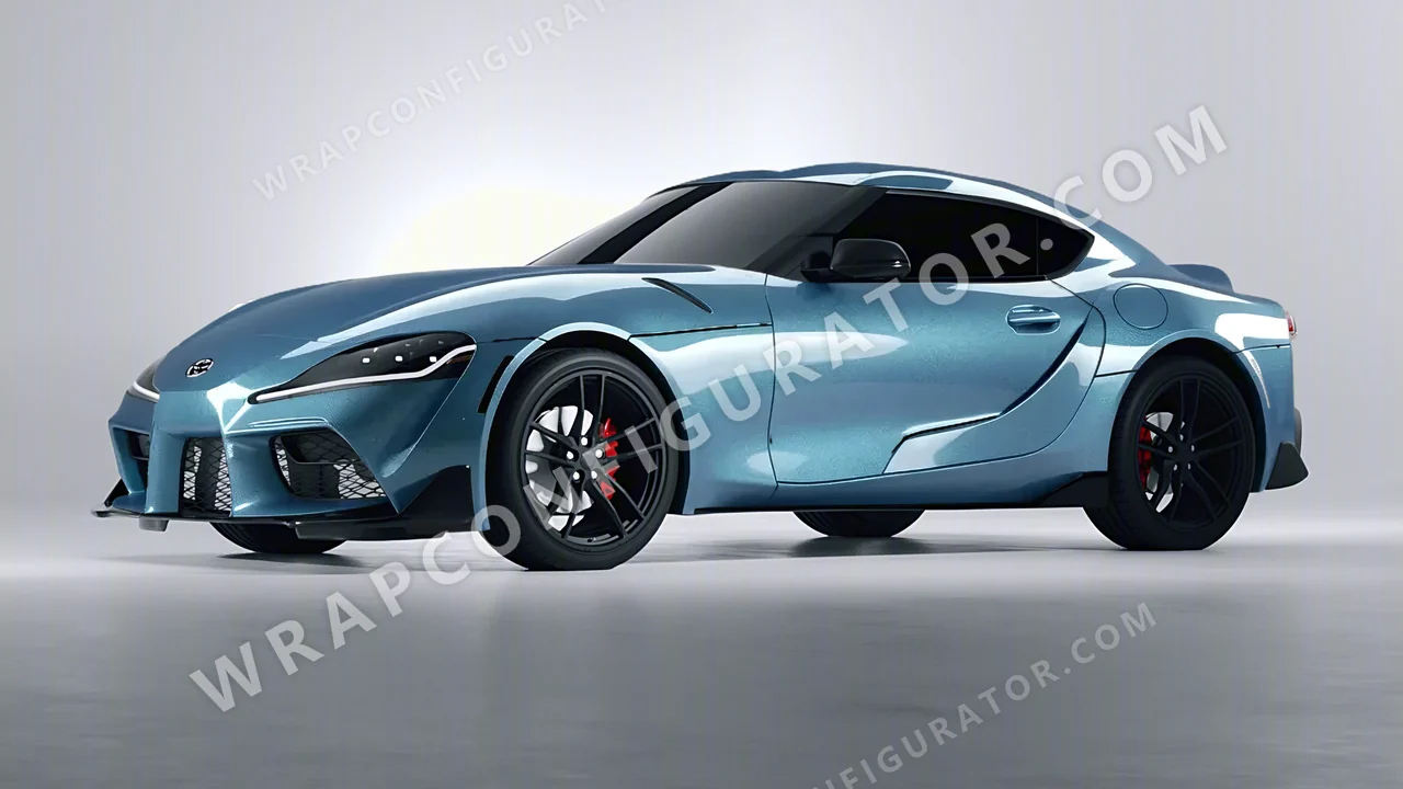 Blue Toyota Supra GR 2020 wrapped in ORACAL Ballistic Blue 970RA-571G