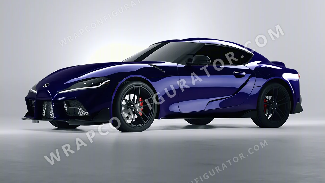 Blue Toyota Supra GR 2020 wrapped in ORACAL Baltic Blue 970RA-178G