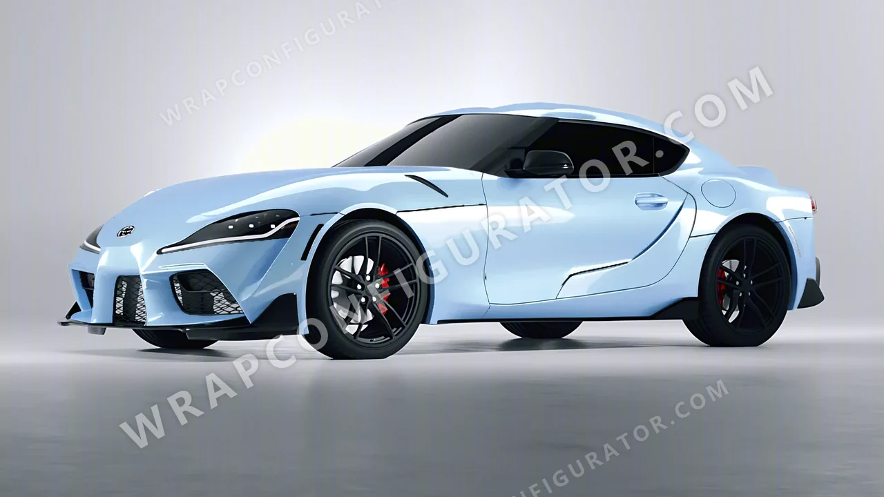 Blue Toyota Supra GR 2020 wrapped in ORACAL Dove Blue 970RA-195G