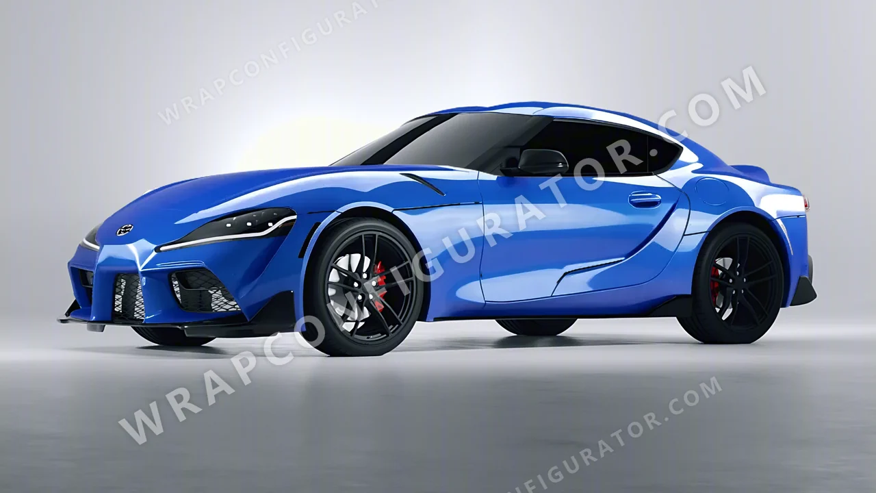 Blue Toyota Supra GR 2020 wrapped in ORACAL Glacier Blue 970RA-555G