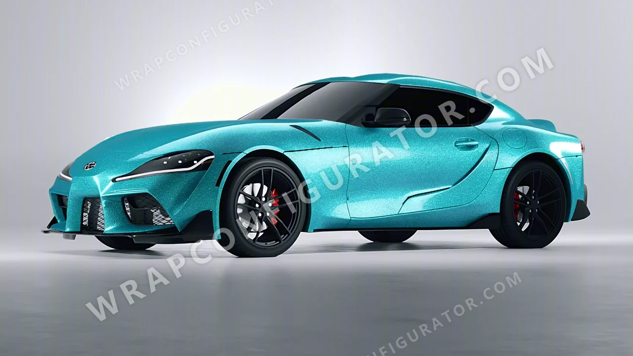 Blue Toyota Supra GR 2020 wrapped in ORACAL Gloss Turbo Turquoise 970RA-182G