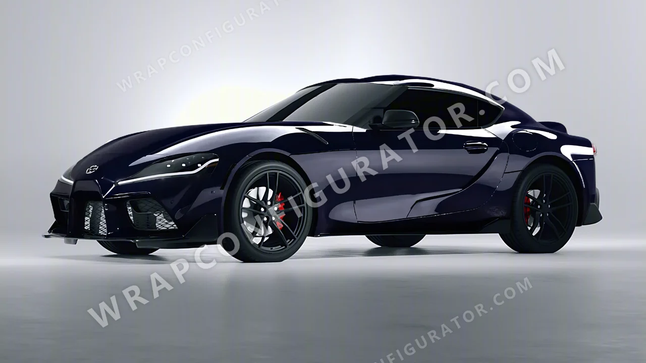 Blue Toyota Supra GR 2020 wrapped in ORACAL Gt3 Blue 970RA-111G